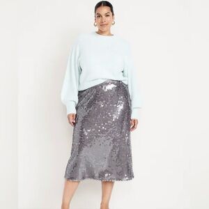 Old Navy High-Waisted Sequin Midi Pencil Skirt 2X